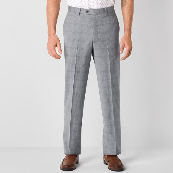 New! Stafford Suit Pants Flat Front Classic Fit Gray Plaid 38x29 CoolMax Wool New! Stafford Suit Pants Flat Front Classic Fit Gray Plaid 38x29 CoolMax Wool